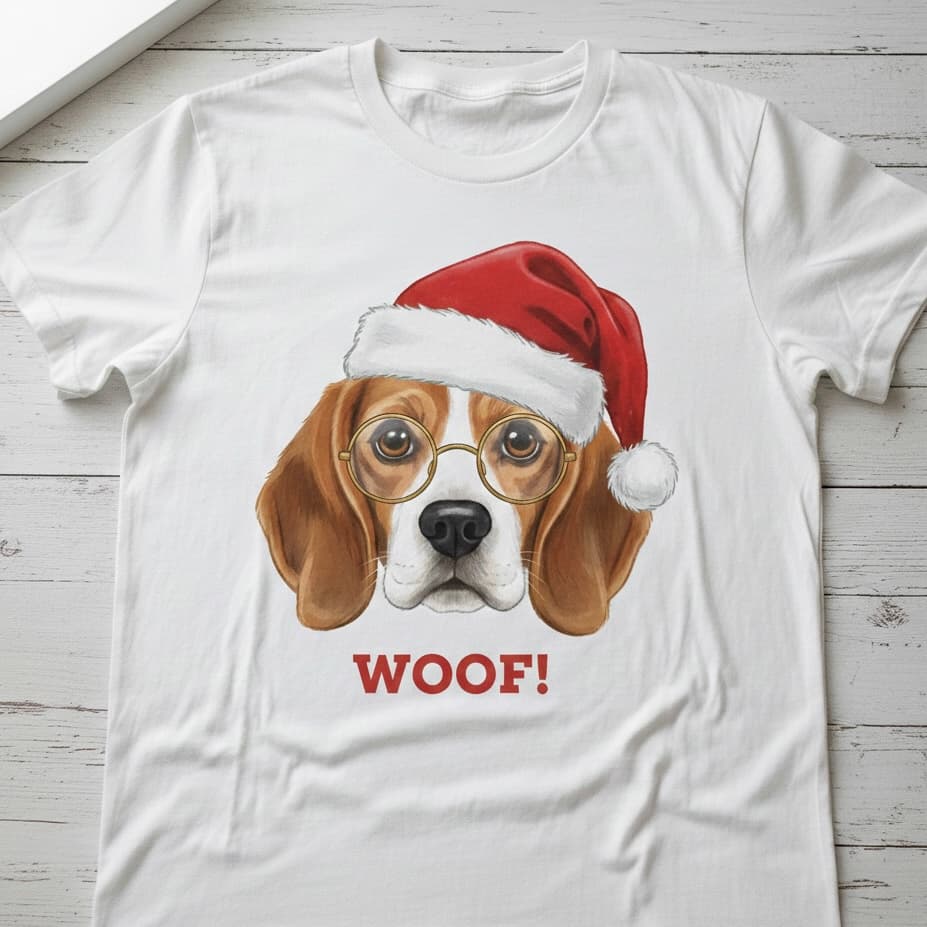 Świąteczny T-shirt Woof